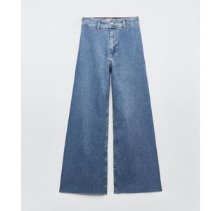 Zara Blue Wide-Leg Jeans